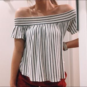 Striped Off-The-Shoulder Top